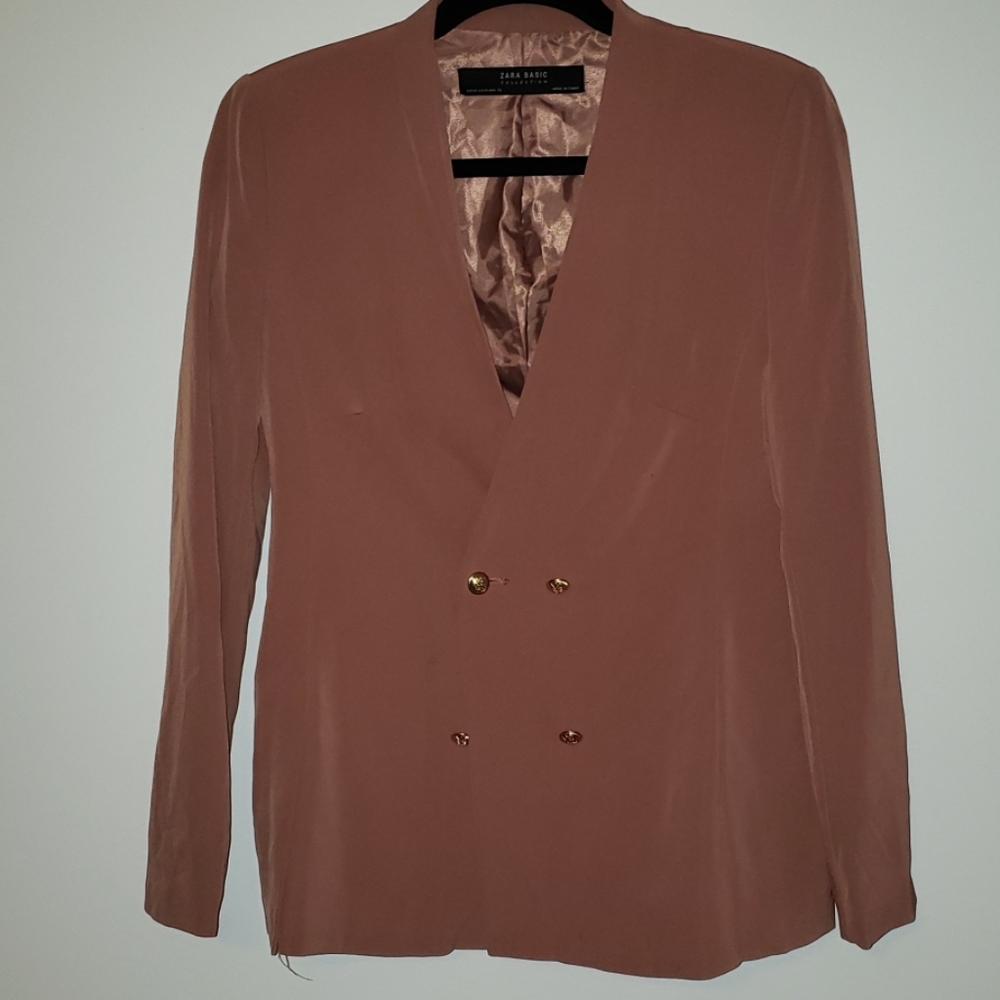 ZARA Basic Light Pink Blazer
